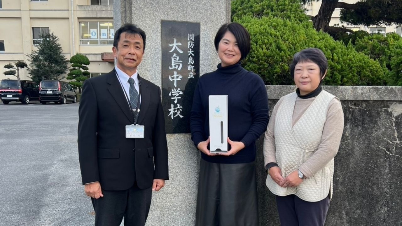 【活動報告】2025年12月　山口県周防大島町の小中学校へディスペンサー支援
